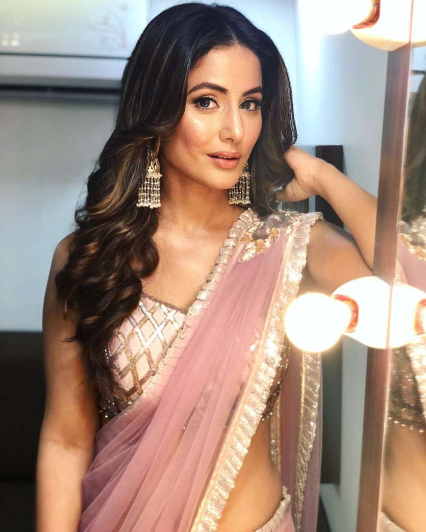 hina khan designer saree